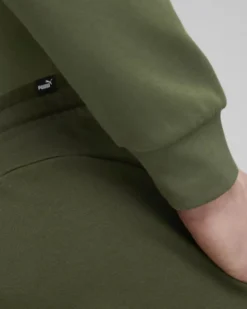 PUMA - Pantalone tuta da uomo verde scuro con logo nero