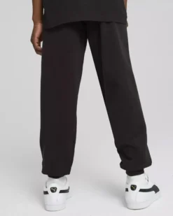 PUMA - PANTALONE TUTA JUNIOR ( 7-16 ANNI) NERO ESSENTIAL N. 1 LOGO SWEAT,  684914-01