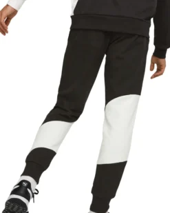 PUMA - Pantalone tuta nero e bianco da uomo