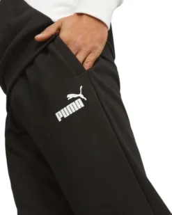 PUMA - Pantalone tuta nero e bianco da uomo