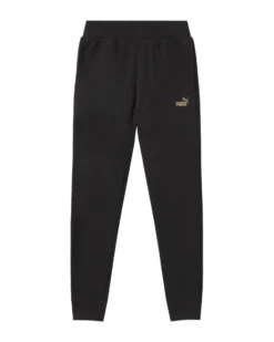PUMA - PANTALONE TUTA  NERO ESSENTIAL+TEXTURED FOIL LOGO DA DONNA, 692200-01