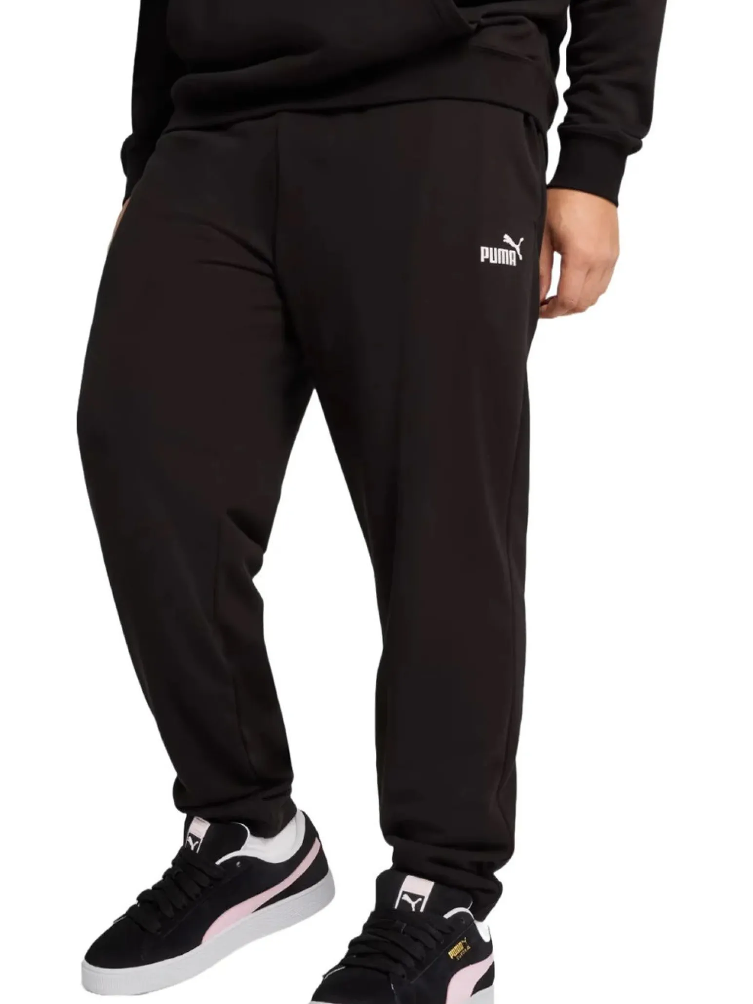 PUMA - PANTALONE TUTA NERO ESSENTIAL N.1 LOGO SWEAT DA UOMO, 682612-01