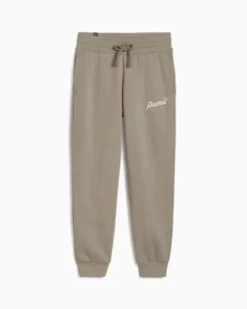 PUMA - PANTALONE TUTA TAUPE ESSENTIAL+ SCRIPT FL DA DONNA, 681536-67