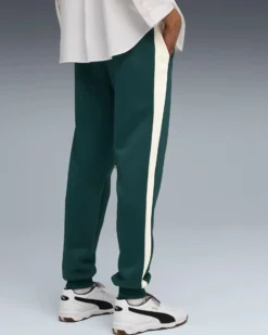 PUMA - PANTALONE VERDE CON BANDE BIANCHE  T7 ALWAYS ON TRACKPUMA , 629588-75