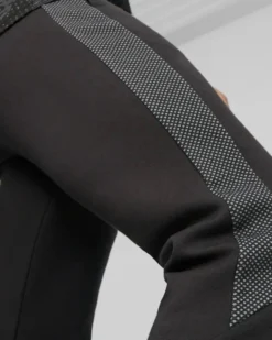 PUMA - Pantaloni tuta da uomo neri slim fit in tessuto traspirante