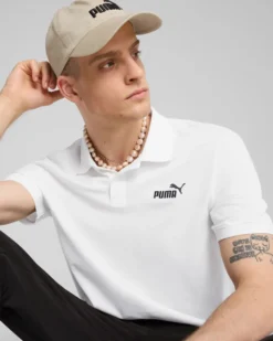 PUMA - POLO BIANCA ESSENTIAL N.1 LOGO PIQUE TU DA UOMO - 682552-02