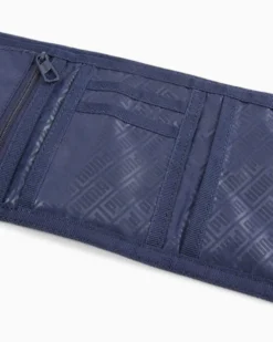 PUMA - Portafoglio blu a strappo con logo bianco