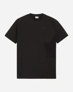 PUMA - PUMATECH  T-shirt nera tascabile da uomo