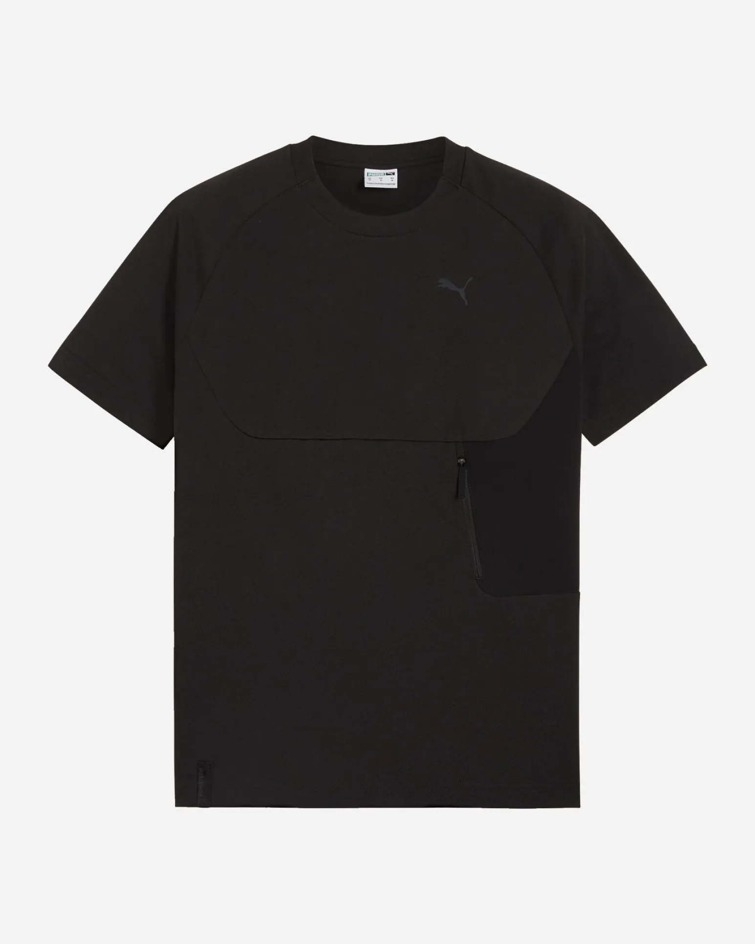 PUMA - PUMATECH T-shirt nera tascabile da uomo