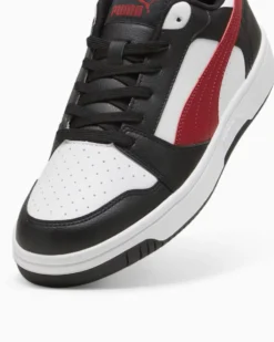 PUMA REBOUND V6 LOW - SCARPA BIANCA, ROSSA E NERA DA UOMO - 392328-30