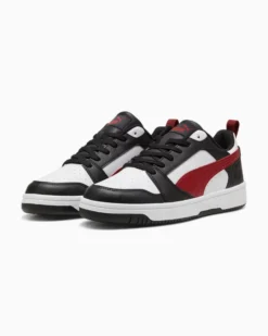 PUMA REBOUND V6 LOW - SCARPA BIANCA, ROSSA E NERA DA UOMO - 392328-30