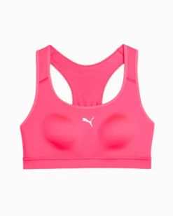 PUMA - REGGISENO SPORTIVO ROSA FLUO 4KEEPS RUN BRA DA DONNA, 524953-95