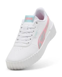 PUMA - Sarpa bianca  con dettagli rosa e azzurro - CARINA 3.0 SPACE BELLE JR