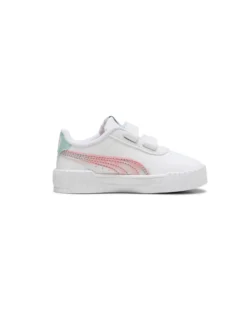 PUMA - Scarpa da bambina bianca con dettagli rosa e azzurro - CARINA 3.0 SPACE BELLE V INF