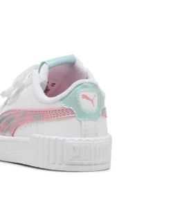 PUMA - Scarpa da bambina bianca con dettagli rosa e azzurro - CARINA 3.0 SPACE BELLE V INF