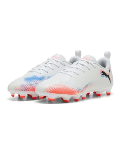 PUMA - SCARPA DA CALCIO BIANCA, ARANCIONE E BLU FUTURE 8 PLAY FG/AG DAL 30 AL 38,5 108622-01