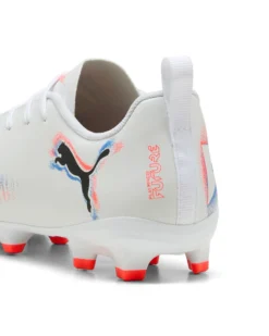 PUMA - SCARPA DA CALCIO BIANCA, ARANCIONE E BLU FUTURE 8 PLAY FG/AG DAL 30 AL 38,5   108622-01