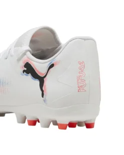 PUMA - Scarpa da calcio  bianca con dettagli blu e arancioni - FUTURE 8 PLAY MG