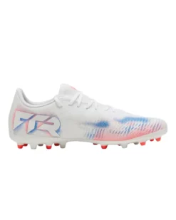 PUMA - Scarpa da calcio  bianca con dettagli blu e arancioni - FUTURE 8 PLAY MG