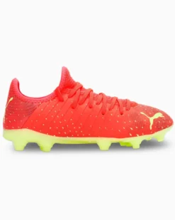 PUMA - Scarpa da calcio rossa e gialla, numerata 30/38,5 - FUTURE Z 4.4 FG/AG JR