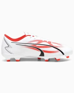 PUMA - Scarpa da calcio uomo bianca e rossa - ULTRA PLAY FG/AG