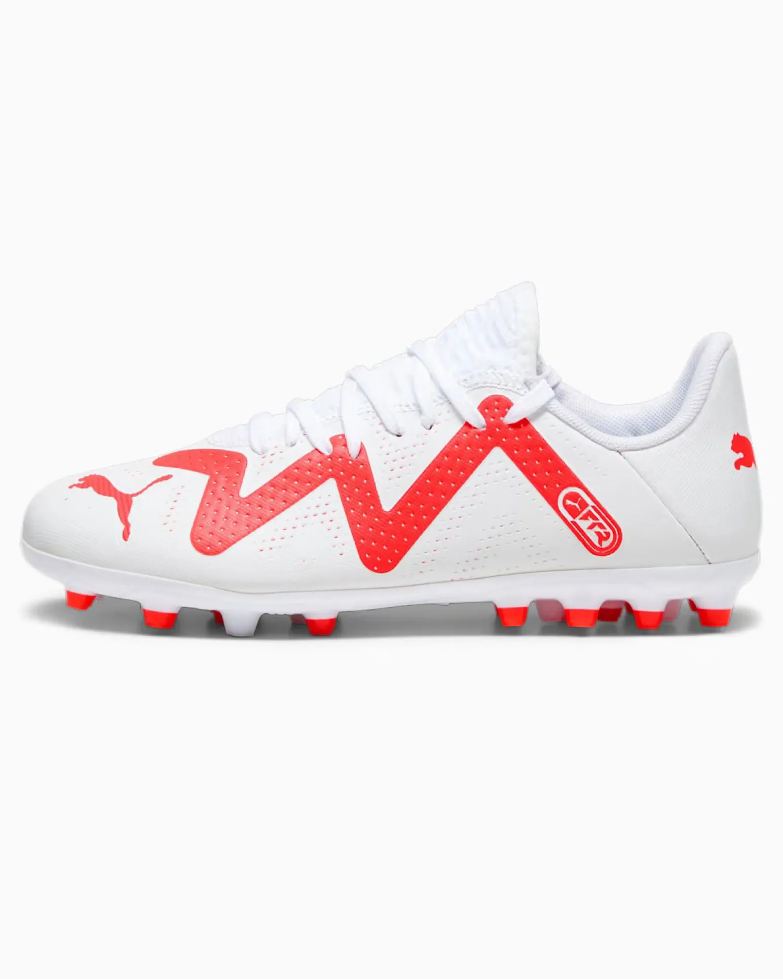 PUMA - Scarpa da calcio uomo bianca e rossa - FUTURE PLAY MG