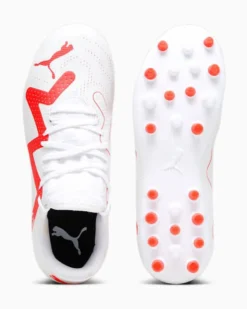 PUMA - Scarpa da calcio uomo bianca e rossa - FUTURE PLAY MG