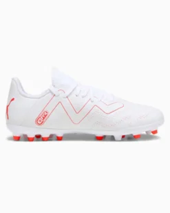 PUMA - Scarpa da calcio uomo bianca e rossa - FUTURE PLAY MG
