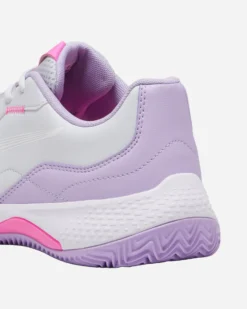 PUMA - SCARPA DA DONNA NOVA SMASH BIANCA CON DETTAGLI LILLA E ROSA- 107788-01