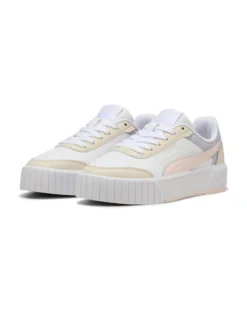 PUMA - Scarpa da ragazza bianca con dettagli color pastello - CARINA MIA JR
