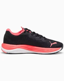 PUMA - Scarpa da running donna nera e rosa fluo con intersuola nitro foam ammortizzante - VELOCITY NITRO 2 WNS