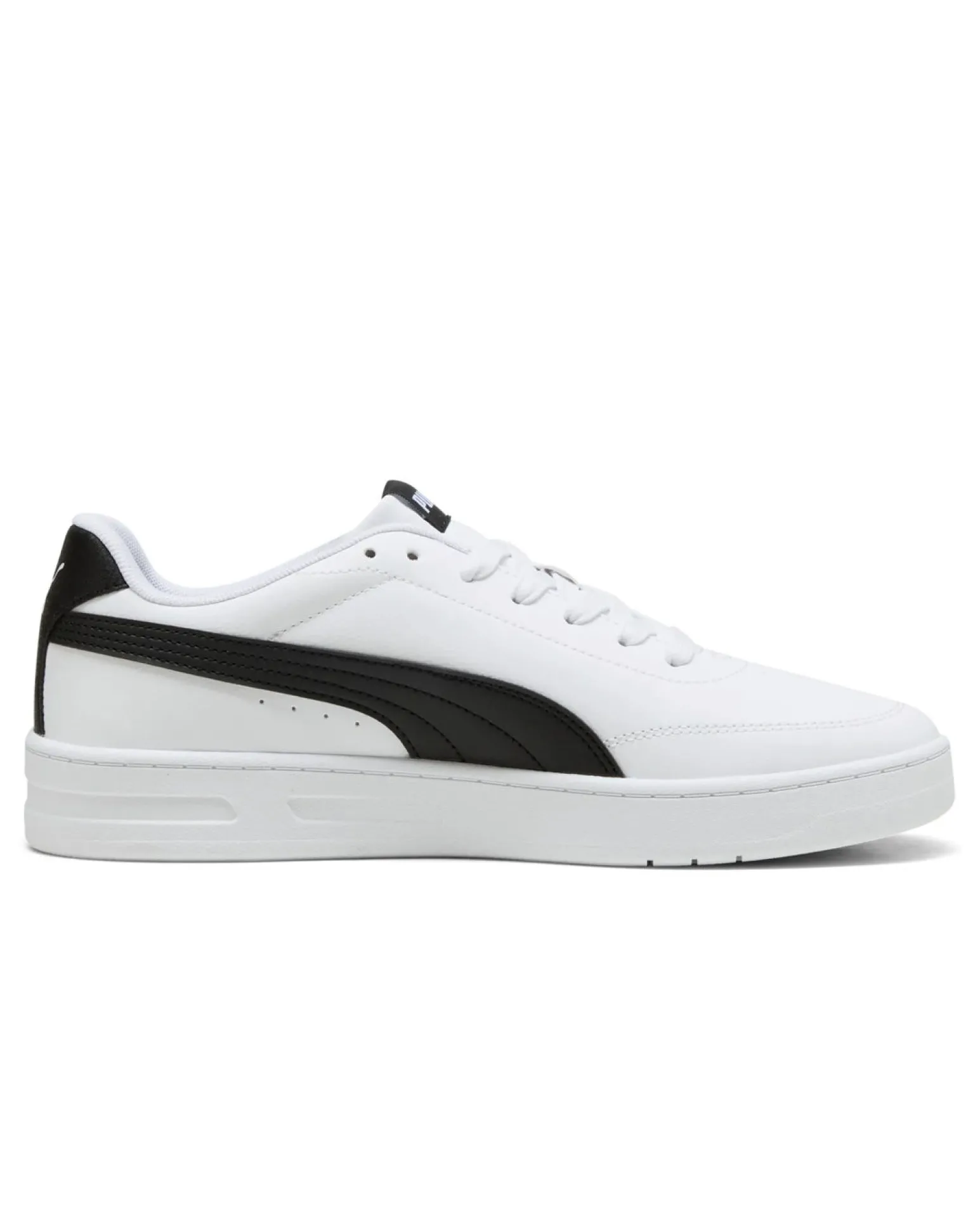 PUMA -Scarpa da uomo bianca con dettagli neri - COURT CLASSIC CLEAN