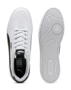 PUMA -Scarpa da uomo bianca con dettagli neri - COURT CLASSIC CLEAN