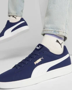 PUMA - Scarpa da uomo blu con dettagli bianchi - PUMA SMASH 3.0 BUCK
