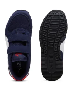 PUMA - SCARPA JUNIOR BLU, BIANCA E ROSSA,ST RUNNER V4 MESH V  DAL 28 AL 35 - 399877-02