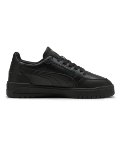 PUMA - Scarpa total black con dettgali logo oro - SHUFFLE DOWNTOWN