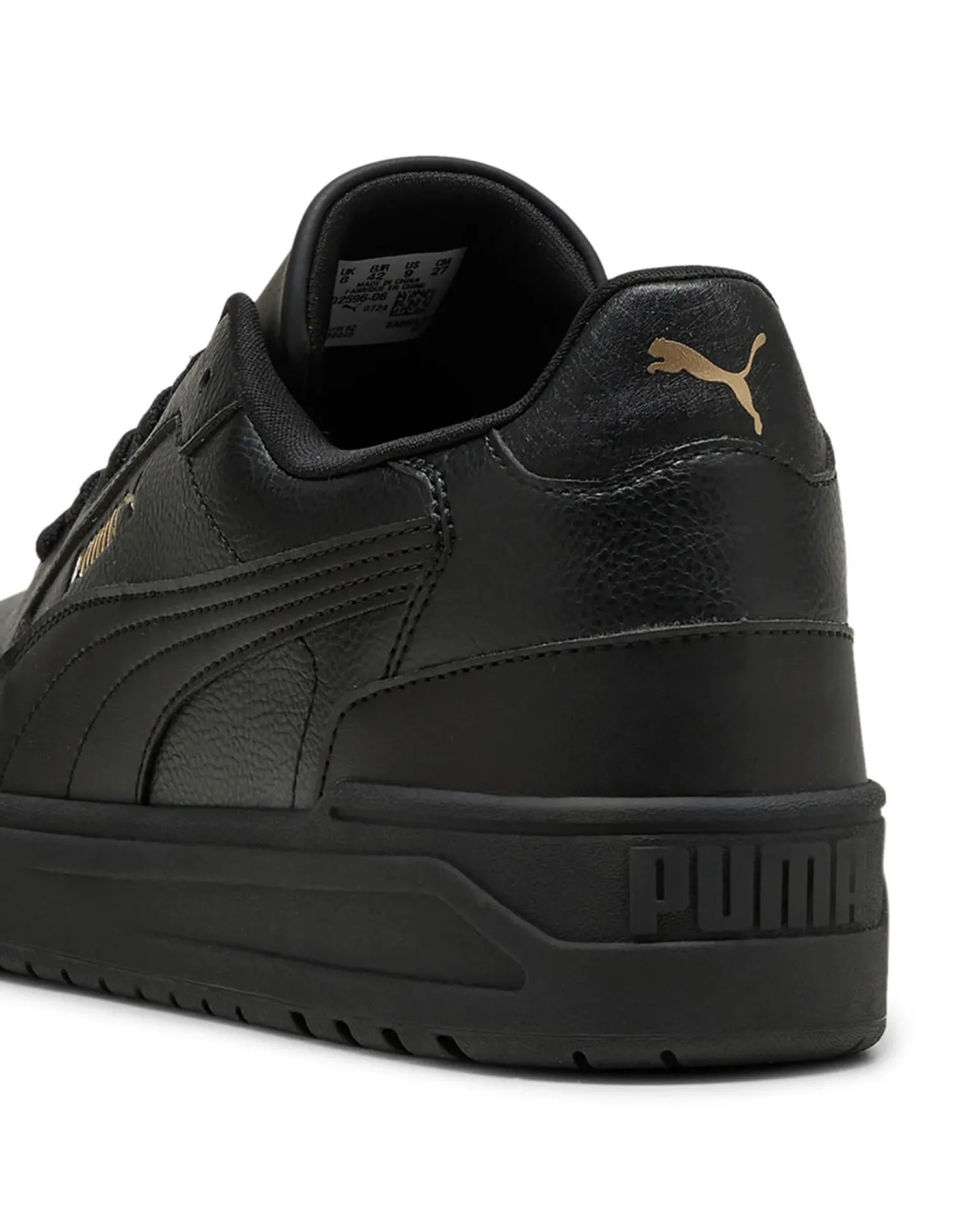 PUMA - Scarpa total black con dettgali logo oro - SHUFFLE DOWNTOWN