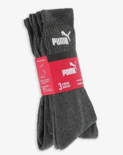 PUMA - SET 3 PAIA CALZA SPORT GRIGIO SCURO, 701235359_005