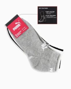 PUMA - SET 3 PAIA CALZE BIANCO, NERO E GRIGIO, 701235358_007