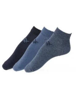 PUMA - SET 3 PAIA CALZE BLU SCURO, AZZURRO DENIM, ANTRACITE - 701235358_005