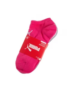 PUMA - Set 3 paia calzini da donna rosa e grigi