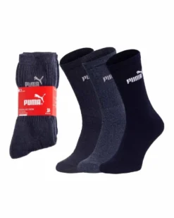 PUMA - Set 3 paia calzini da uomo blu