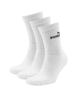 PUMA - Set 3 paia calzini da uomo bianchi