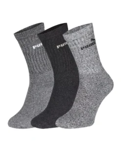 PUMA - Set 3 paia calzini da uomo grigi