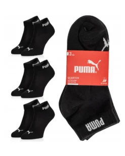 PUMA - Set 3 paia calzini da uomo neri