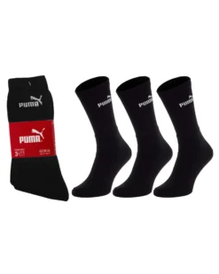 PUMA - Set 3 paia calzini da uomo neri