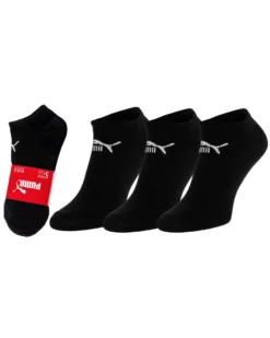 PUMA - Set 3 paia calzini fantasmino da uomo neri
