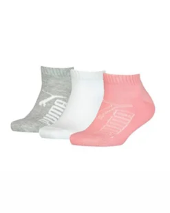 PUMA - Set 3 paia calzini rosa bianco e grigio, numerata 27/39