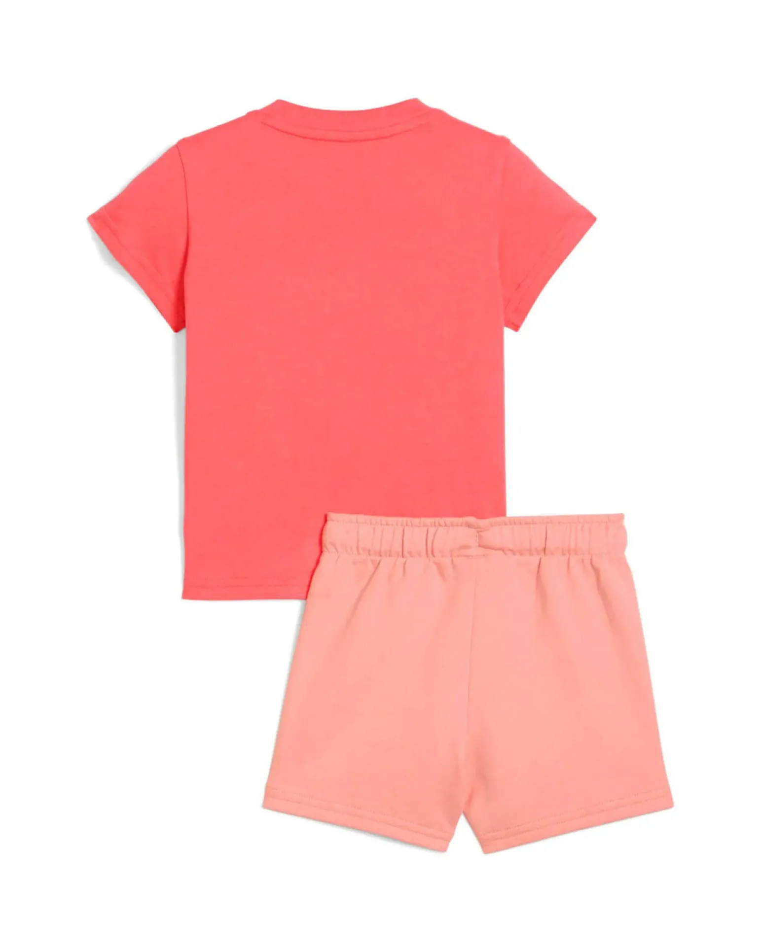 PUMA - SET SHORT+ T-SHIRT CORALLO E ROSA PESCA BABY ( 6 MESI - 4 ANNI)MINICATS ESSENTIALS, 686285-02