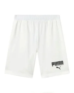 PUMA - SHORT BIANCO  ESSENTIAL GRAPHIC IN JERSEY DA UOMO, 694943-02